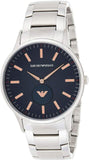 Emporio Armani Renato Blue Dial Silver Steel Strap Watch For Men - AR11137 Authentic Buy Shop Now