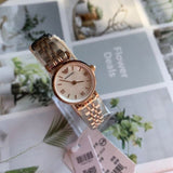 Emporio Armani Gianni Mother of Pearl Dial Two Tone Steel Strap Watch For Women - AR1764 Authentic Buy Shop Now