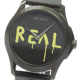 Gucci G Timeless Ghost Black Dial Black Rubber Strap Unisex Watch - YA1264017 Authentic Buy Shop Now