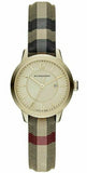 Burberry Classic Champagne Gold Dial Horseferry Leather Strap Watch for Women - BU10104 Authentic Buy Shop Now