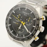 Tissot PRS 516 Chronograph Black Dial Silver Steel Strap Watch For Men - T100.417.11.051.00 Authentic Buy Shop Now