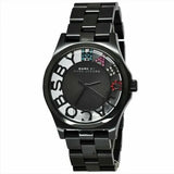 Marc Jacobs Henry Skeleton Black Dial Black Steel Strap Watch for Women - MBM3265 Authentic Buy Shop Now