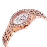 Bulova Phantom White Dial with Swarovski Baguettes Rose Gold Steel Strap Watch for Women - 98L268 Authentic Buy Shop Now