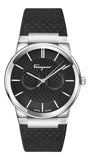 Salvatore Ferragamo Sapphire Bracelet Black Dial Black Silicone Strap Watch for Men - SFHP01024 Authentic Buy Shop Now