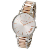 Coach Perry Silver Dial Two Tone Steel Strap Watch for Women - 14503346 Authentic Buy Shop Now