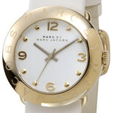Marc Jacobs Amy White Dial White Leather Strap Watch for Women - MBM1150 Authentic Buy Shop Now