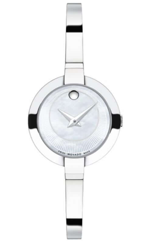 Movado Bela Mother of Pearl Dial Silver Steel Strap Watch For Women - 0606616 Authentic Buy Shop Now