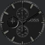 Hugo Boss Rafale Chronograph Black Dial Black Leather Strap Watch For Men - 1513456 Authentic Buy Shop Now