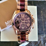 Michael Kors Bradshaw Burgundy Dial Two Tone Steel Strap Watch for Women - MK6270 Authentic Buy Shop Now