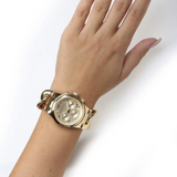 Michael Kors Runway Twist Gold Dial Gold Stainless Steel Strap Watch for Women - MK3131 Authentic Buy Shop Now