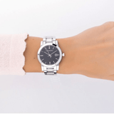 Burberry The City Black Dial Silver Steel Strap Watch for Women - BU9101 Authentic Buy Shop Now