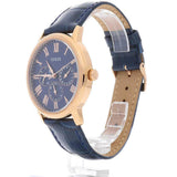 Guess Analog Blue Dial Blue Leather Strap Watch For Men - W0496G4 Authentic Buy Shop Now