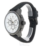 Maserati Successo 44mm White Dial Black Silicone Strap Watch For Men - R8871621010 Authentic Buy Shop Now