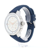 Maserati Successo Chronograph White Dial Blue Rubber Strap Watch For Men - R8871621013 Authentic Buy Shop Now