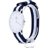 Daniel Wellington Classic Glasgow White Dial Two Tone NATO Strap Watch For Men - DW00100018 Authentic Buy Shop Now
