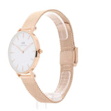Daniel Wellington Classic Petite Melrose White Dial Rose Gold Mesh Bracelet Watch For Women - DW00100163 Authentic Buy Shop Now