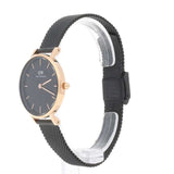 Daniel Wellington Petite Ashfield Black Dial Black Mesh Strap Watch For Women - DW00100245 Authentic Buy Shop Now