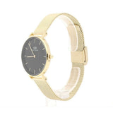 Daniel Wellington Classic Petite Black Dial Gold Mesh Bracelet Watch For Women - DW00100347 Authentic Buy Shop Now