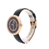 Swarovski Crystalline Pure Black Dial Black Leather Strap Watch for Women - 5275043 Authentic Buy Shop Now