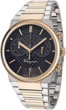 Salvatore Ferragamo F-80 Classic Black Dial Two Tone Steel Strap Watch for Men - SFME00921 Authentic Buy Shop Now