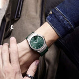 Salvatore Ferragamo F-80 Classic Green Dial Green Leather Strap Watch for Men - SFDT00119 Authentic Buy Shop Now
