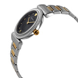 Versace V-Motif Black Dial Two Tone Steel Strap Watch for Women - VERE00518 Authentic Buy Shop Now