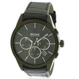 Hugo Boss Onyx Black Dial Black Leather Strap Watch for Men - 1513367 Authentic Buy Shop Now