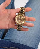 Guess Scope Gold Dial Gold Steel Strap Watch for Men - GW0454G2 Authentic Buy Shop Now