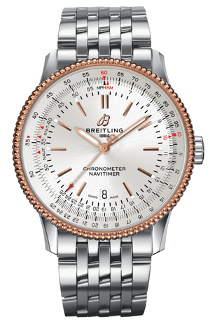Breitling Navitimer Automatic 41mm White Dial Silver Stainless Steel Mens Watch - U17326211G1A1 Authentic Buy Shop Now
