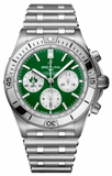 Breitling Chronomat B01 42 Six Nations Ireland Green Dial Silver Steel Strap Watch for Men - AB0134A91L1A1 Authentic Buy Shop Now