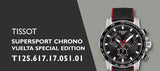Tissot Supersport Vuelta Special Edition Chrono Black Dial Black Nylon Strap Watch for Men - T125.617.17.051.01 Authentic Buy Shop Now