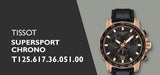 Tissot Supersport Chrono Black Dial Black Leather Strap Watch for Men - T125.617.36.051.00 Authentic Buy Shop Now