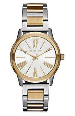 Michael Kors Hartman Quartz White Dial Two Tone Steel Strap Watch For Women - MK3521 Authentic Buy Shop Now