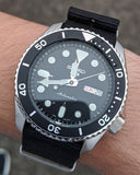 Seiko 5 Sports SKX Automatic Black Dial Black NATO Strap Watch For Men - SRPD55K3 Authentic Buy Shop Now