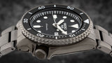 Seiko 5 Sports Automatic Black Dial Black Steel Strap Watch For Men - SRPD65K1 Authentic Buy Shop Now