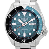 Seiko 5 Sports SKX Skeleton Green Dial Silver Steel Strap Watch For Men - SRPJ45K1 Authentic Buy Shop Now