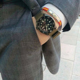 Seiko 5 Sport Automatic Black Dial Green Nylon Strap Watch For Men - SRPD65K4 Authentic Buy Shop Now
