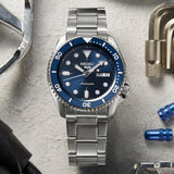 Seiko 5 Sports Automatic Analog Blue Dial Silver Steel Strap Watch For Men - SRPD51K1 Authentic Buy Shop Now