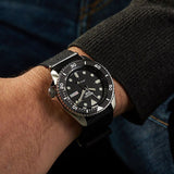 Seiko 5 Sports SKX Automatic Black Dial Black NATO Strap Watch For Men - SRPD55K3