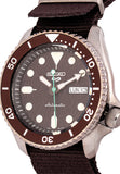 Seiko 5 Sport Automatic Brown Dial Brown Nylon Strap Watch For Men - SRPD85K1 Authentic Buy Shop Now