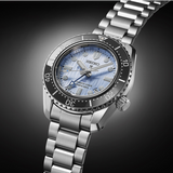 Seiko Prospex Limited Edition Automatic GMT Glacier Blue Dial Silver Steel Strap Watch For Men - SPB385J1 Authentic Buy Shop Now