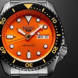 Seiko 5 Sports Automatic Orange Dial Silver Steel Strap Watch For Men - SRPD59K1 Authentic Buy Shop Now