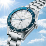 Seiko Prospex Diver 140th Anniversary Limited Edition White Dial Silver Steel Strap Watch For Men - SPB213J1 Authentic Buy Shop Now