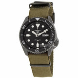 Seiko 5 Sport Automatic Black Dial Green Nylon Strap Watch For Men - SRPD65K4 Authentic Buy Shop Now