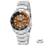 Seiko 5 Sports Sonar Special Edition Brown Dial Silver Steel Strap Watch For Men - SRPJ47K1 Authentic Buy Shop Now