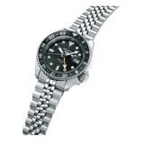 Seiko 5 Sports SKX GMT Automatic Green Dial Silver Steel Strap Watch For Men - SSK035K1 Authentic Buy Shop Now