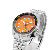 Seiko 5 Sports GMT Automatic Orange Dial Silver Steel Strap Watch For Men - SSK005K1 Authentic Buy Shop Now