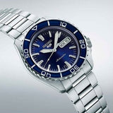 Seiko 5 Sports Automatic Blue Dial Silver Steel Strap Watch for Men - SRPK97K1 Authentic Buy Shop Now