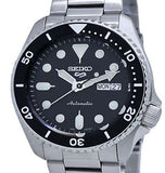 Seiko 5 Sports Automatic Day Date Black Dial Silver Steel Strap Watch for Men - SRPD55K1 Authentic Buy Shop Now