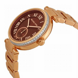 Michael Kors Skylar Maroon Dial Rose Gold Steel Strap Watch for Women - MK6086 Authentic Buy Shop Now